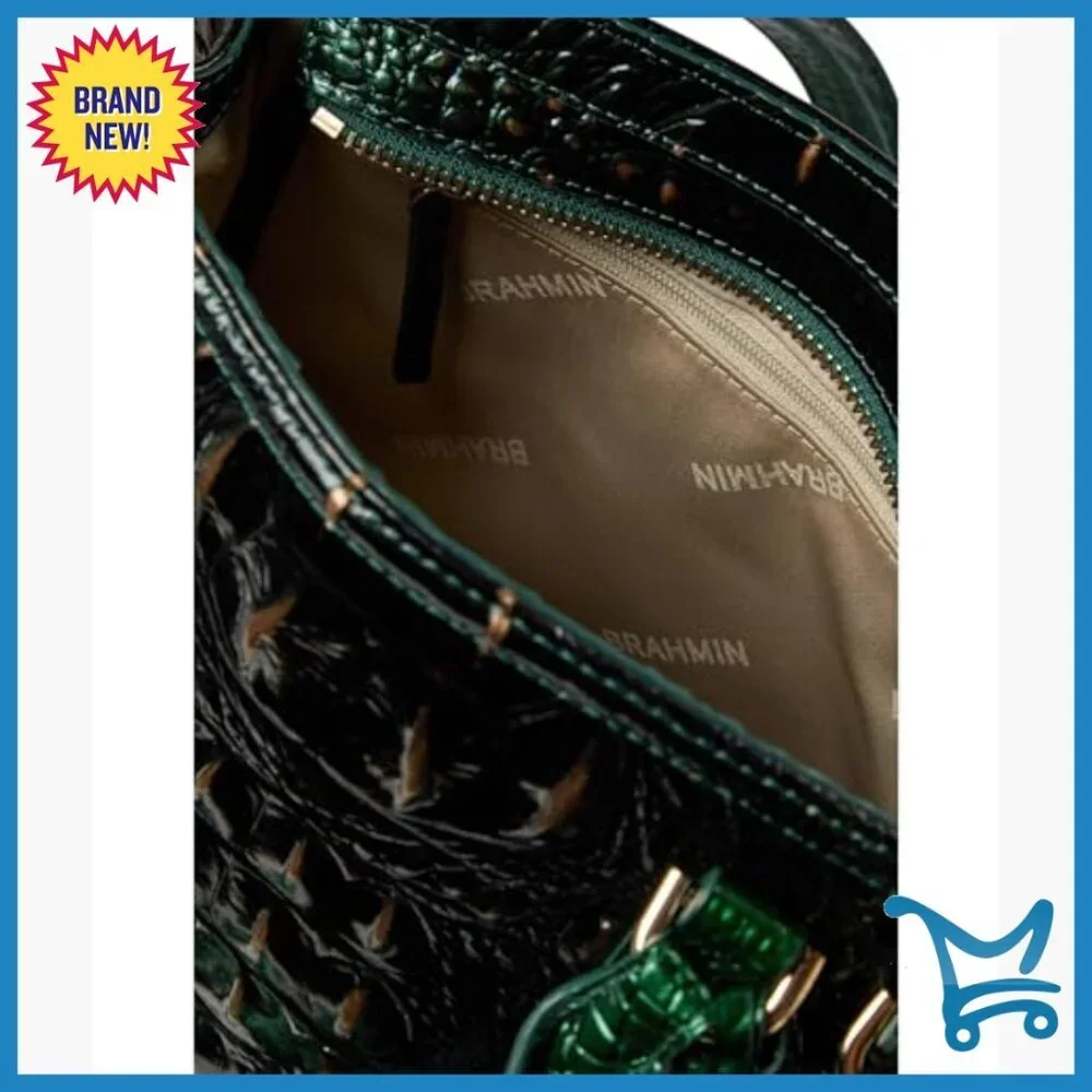 Medium Leather Satchel Crossbody Bag with Zip Top and Rolled Handles
